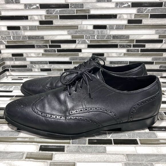 Cole Haan Grand OS C23793 Jefferson Leather Black‎ Wingtip Shoes Mens Size 13 M main image 16